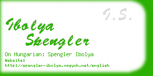 ibolya spengler business card